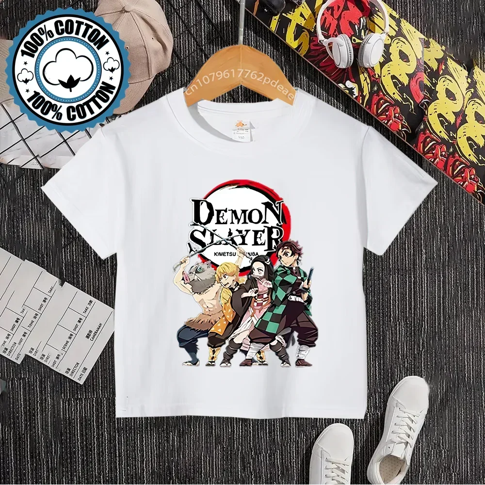 

Детская футболка из 100% хлопка в уличном стиле хип-хоп для мальчиков и девочек, удобная повседневная молодежная футболка с короткими рукавами, топ из двух юаней, хлопковая футболка