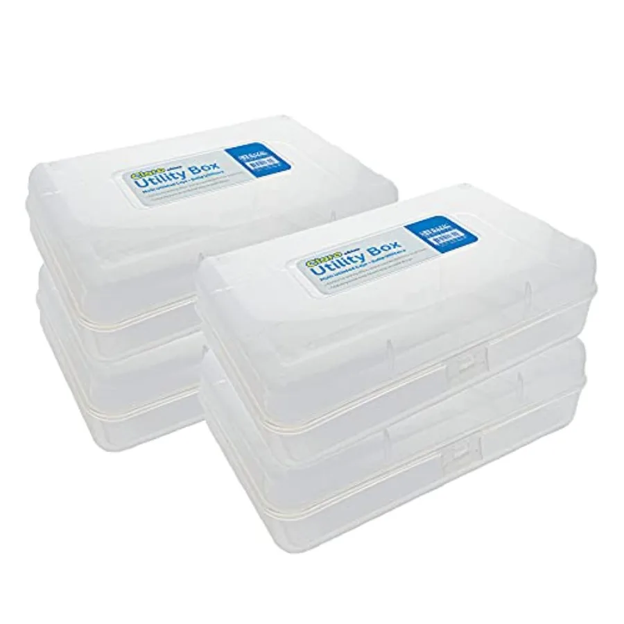 

Plastic Pencil Case Utility Storage Box, Color, Multi Purpose Organizer for Pens Pencils, 2