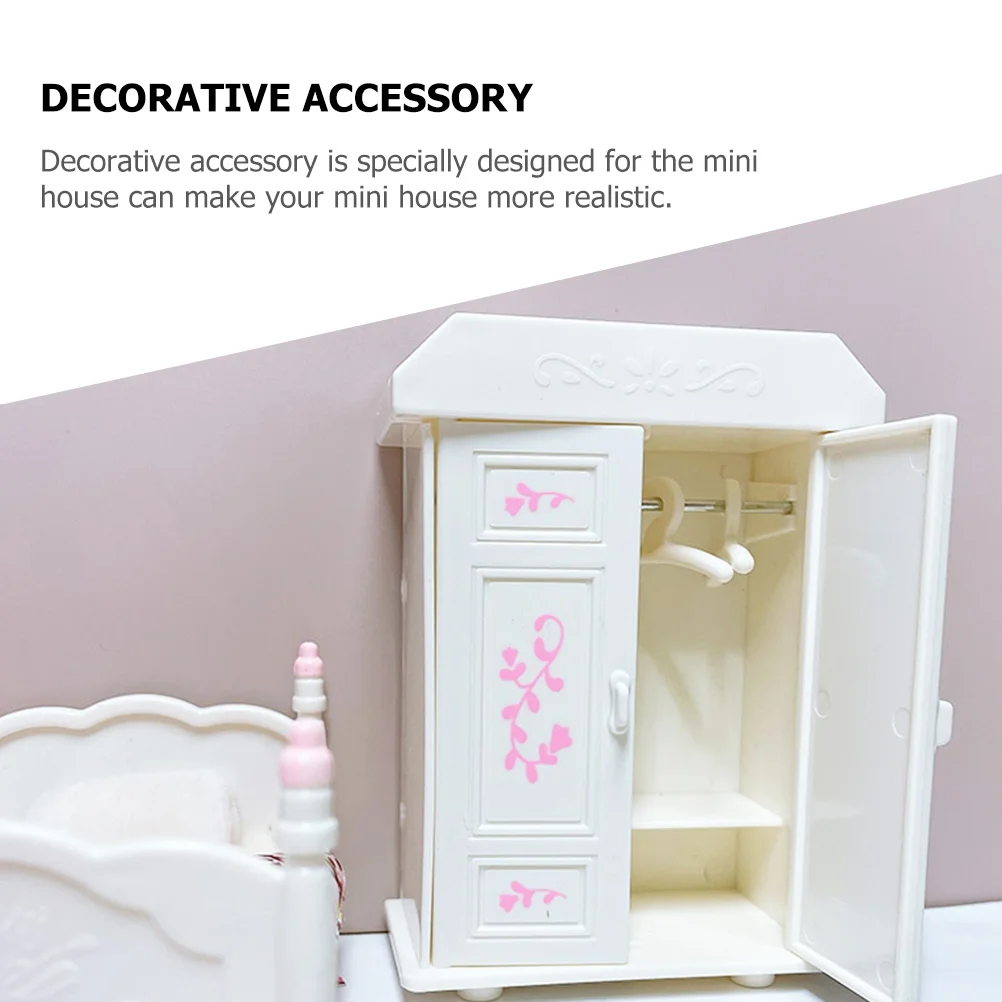 House Bedroom Set Model Decor Decorative Miniature Dressing Mirror Childrens Toys