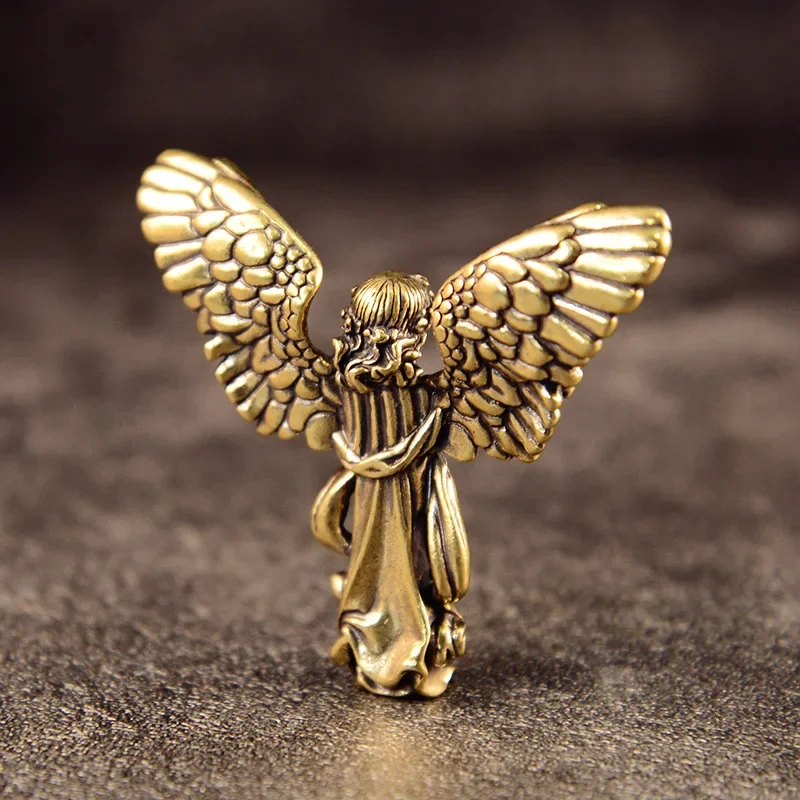 

Vintage Brass Angel Cupid Statue Blessed Exquisite Handmade God Of Love Cupid Desktop Decorations Gift Home Decor Accessories