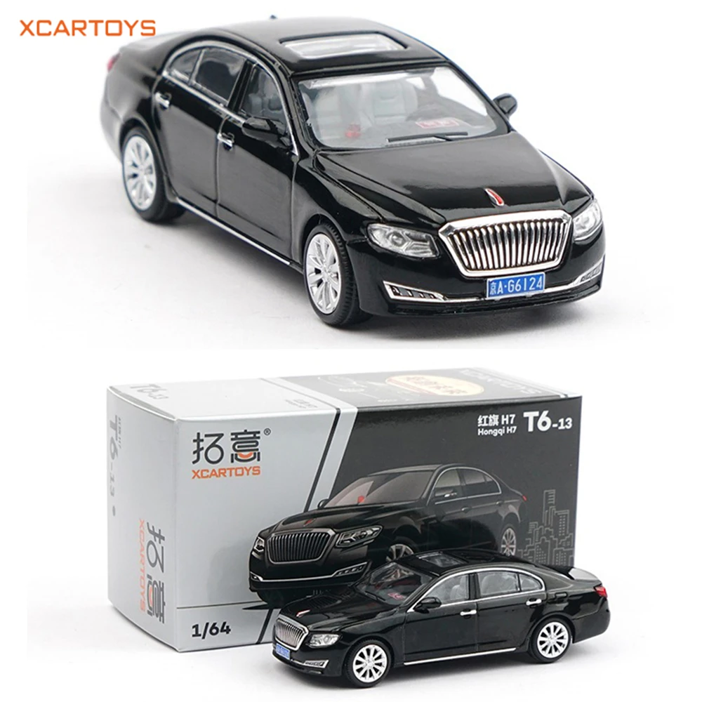 Xcartoys 1/64 لعبة معدني محاكاة مجموعة سيدان الشرطة الحلي Hongqi H7 نموذج سيارة الشرطة