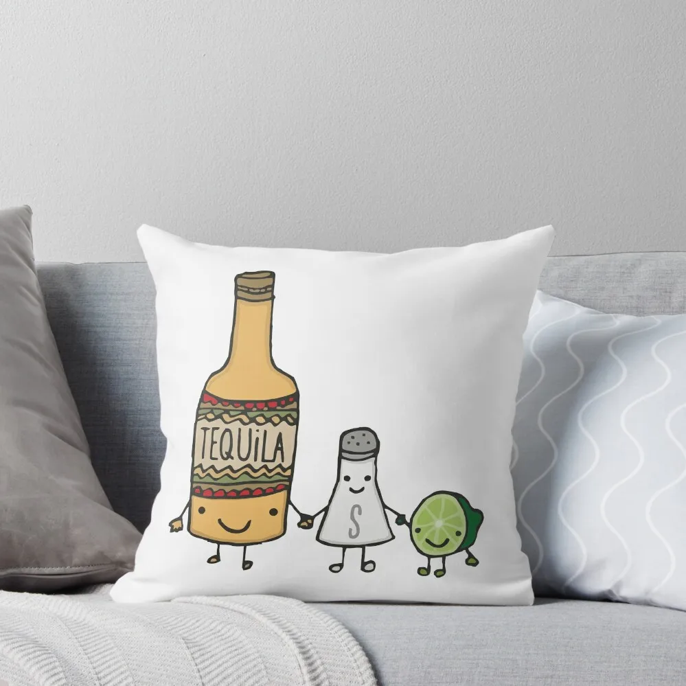 Tequila best friends Throw Pillow pillow pillowcase