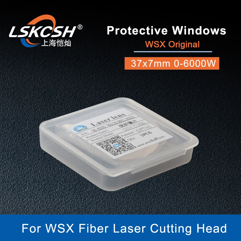 

LSKCSH 10pcs/Lot Fiber Laser WSX Original Protective Window 37*7mm Optical Lens For WSX Fiber Laser Cutting Head NC60 0-6000W