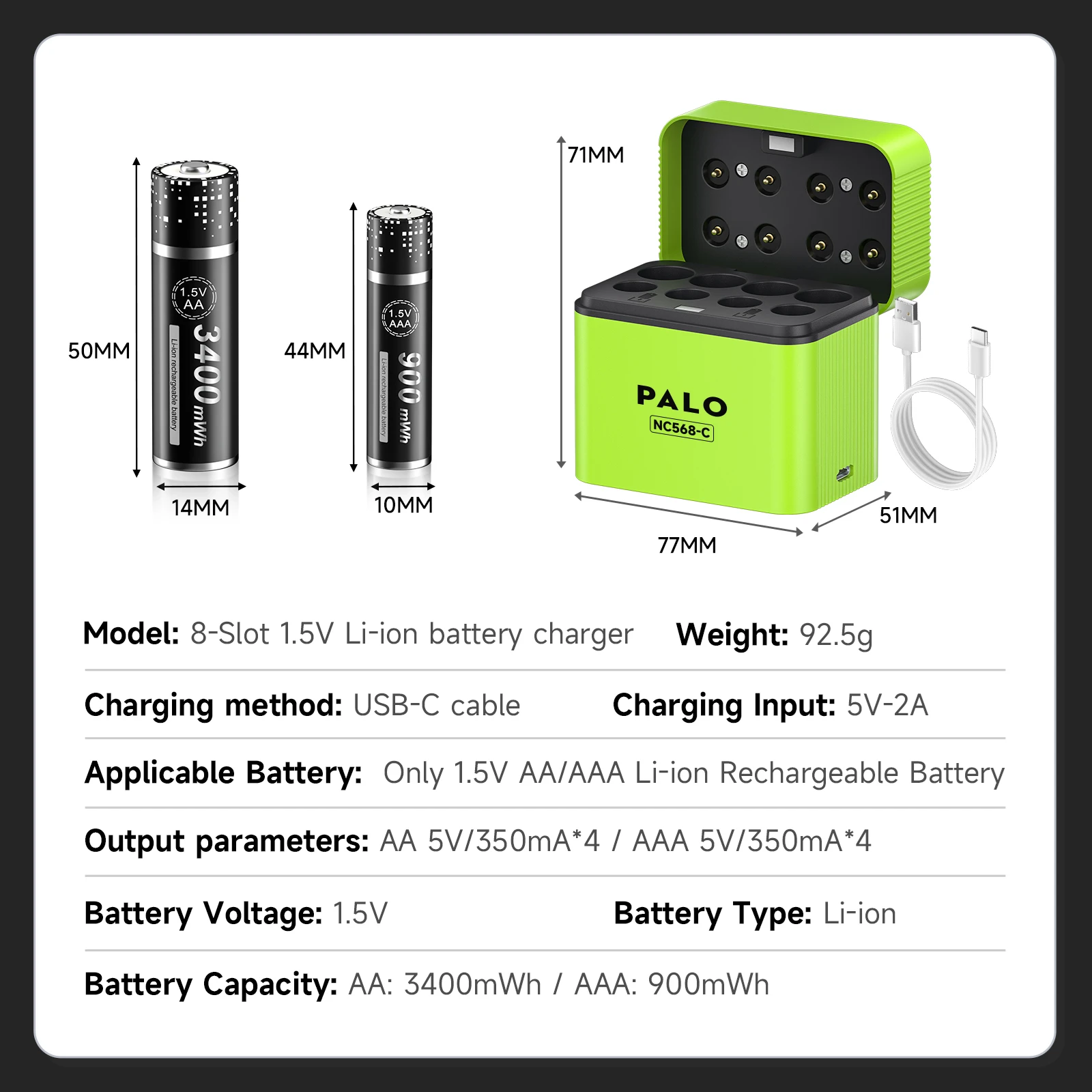 بالو 1.5 فولت AA AAA بطارية قابلة للشحن AA بطاريات ليثيوم أيون 2A 3A بطارية لعبة لعبة وحدة التحكم الماوس التحكم عن بعد جرس الباب