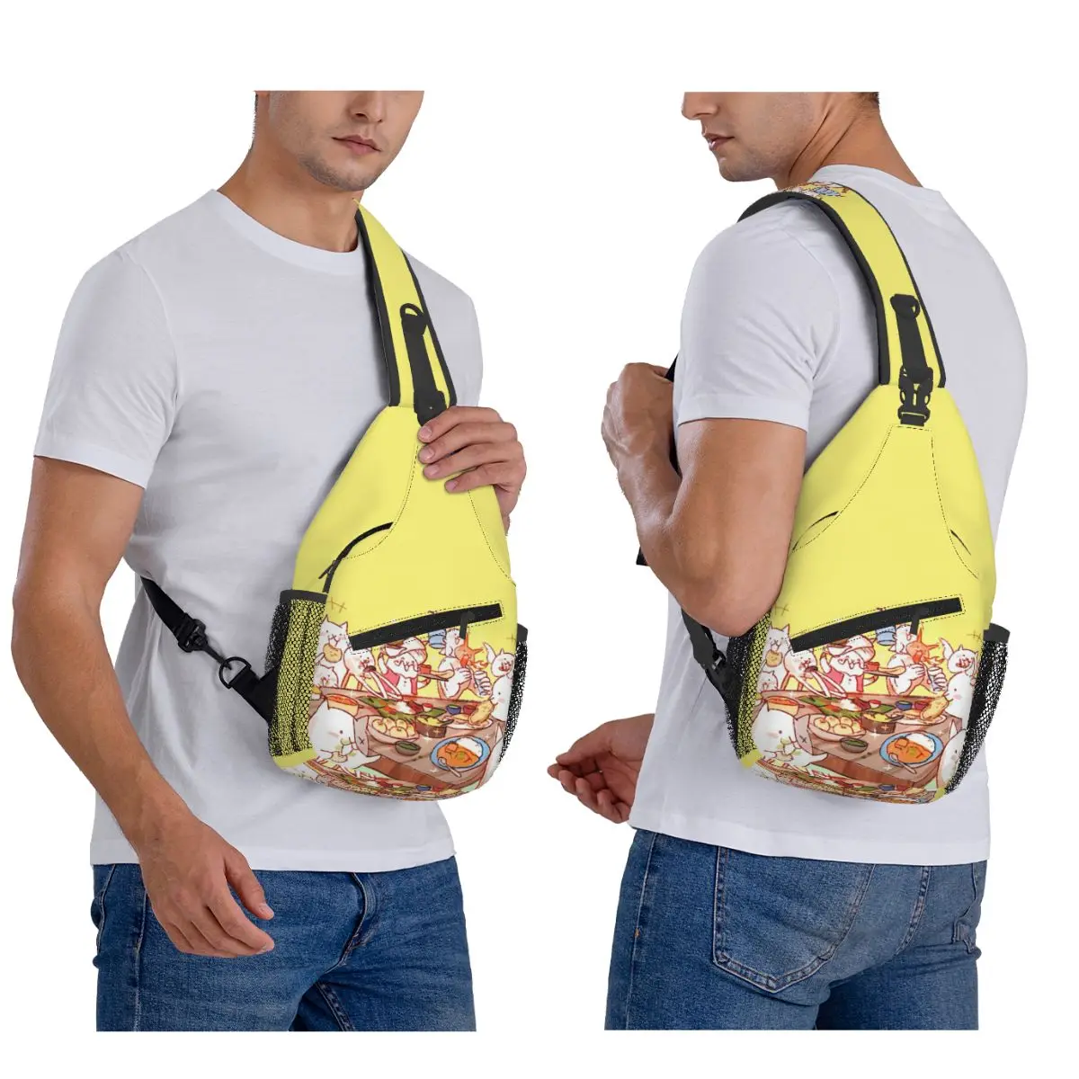 

Nyanko, боевая кошка, нагрудная сумка, мужской рюкзак через плечо, нагрудная сумка, дорожный походный рюкзак, сумка на плечо