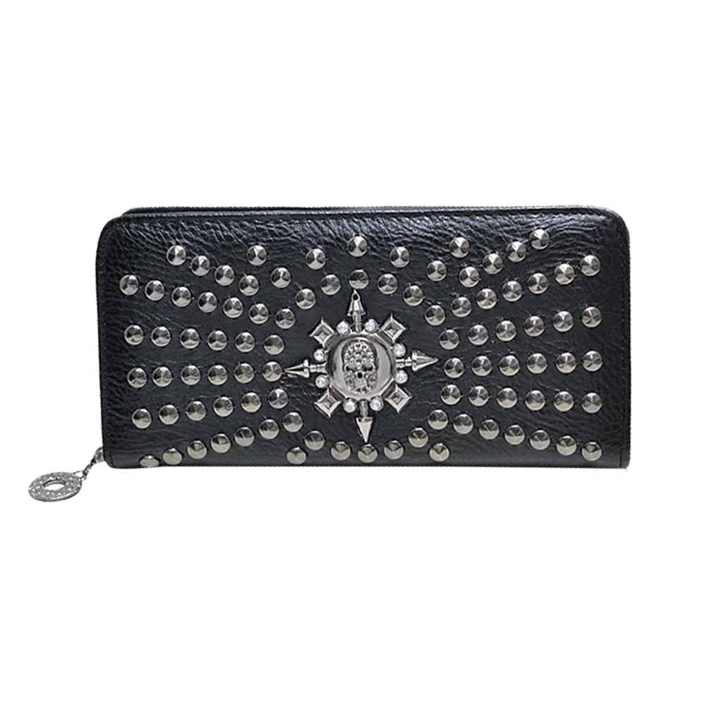 محفظة فضية للجنسين على شكل جمجمة متعددة الوظائف وحقيبة يد وحامل ائتمان ومحفظة عملات معدنية ساحرة للنساء والرجال سهلة الحمل #2