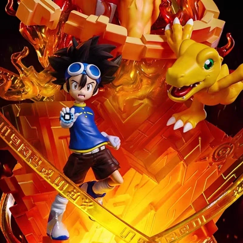 

Digimon Anime Tyrannosaurus Beast Family Desktop Ornament Statue - Handmade GK Collectible Taiyi Yagu Battle Figure for Fans