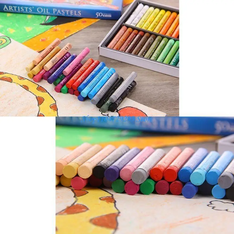 48 Bright Color Student Graffiti Oil Pastels for Pre-schooler Beginner