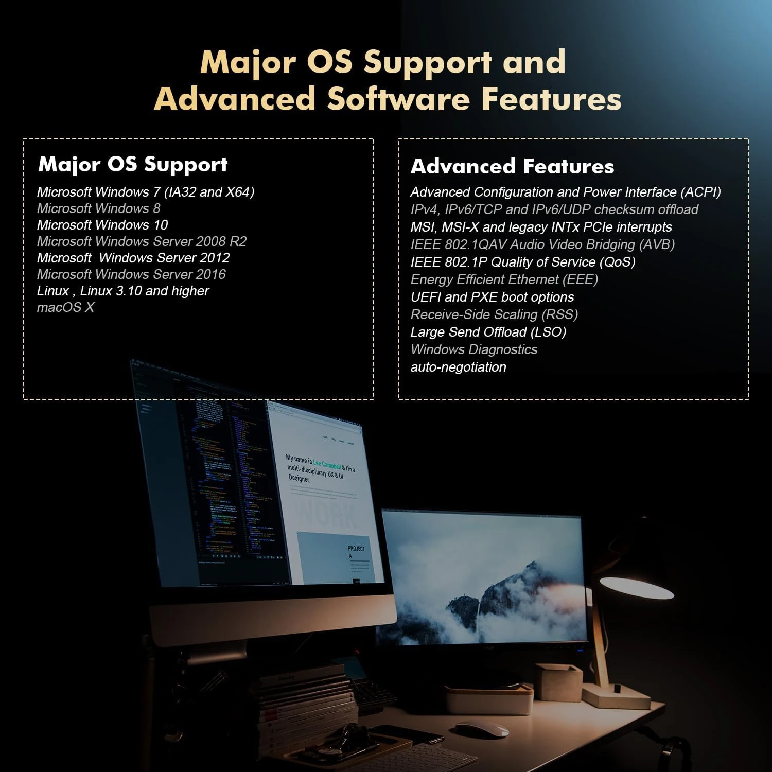 การ์ดเครือข่าย 10G ชิป AQC107 10Gbps RJ45 PCIe การ์ด 3.0 x4 10G/5G/2.5G/1G/100M อะแดปเตอร์อีเธอร์เน็ตหลายความเร็ว 5 ระดับสำหรับเซิร์ฟเวอร์/พีซี