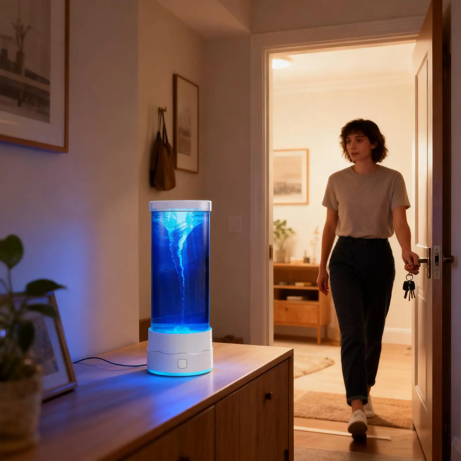 تورنادو ضوء الليل متعدد الألوان بارد متعة الجدول مصباح ديكور المنزل المياه تورنادو ضوء الليل للمنزل النوم مكتب شقة الدراسة