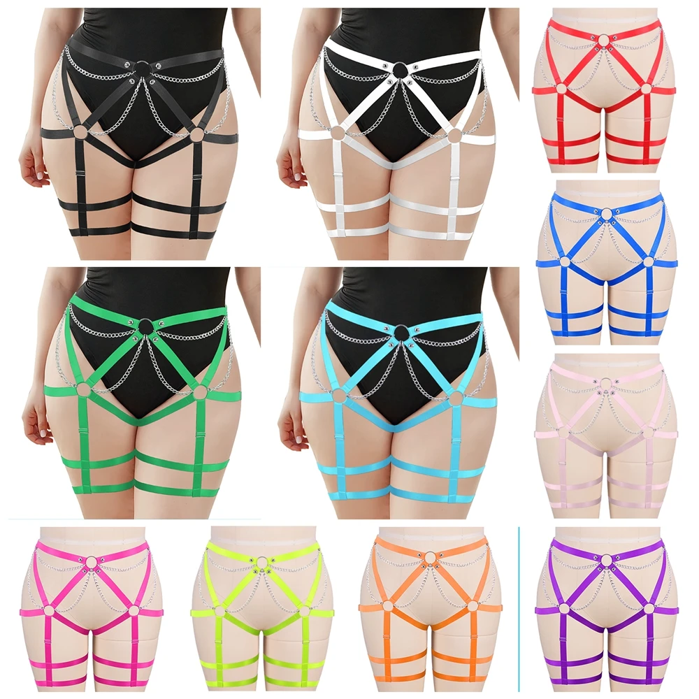 

Belt Harness Women Accessories Adjust Bondage Sexy Plus Lingerie Erotic Chain Stockings Clip Suspender Fetish Rave Party Wear
