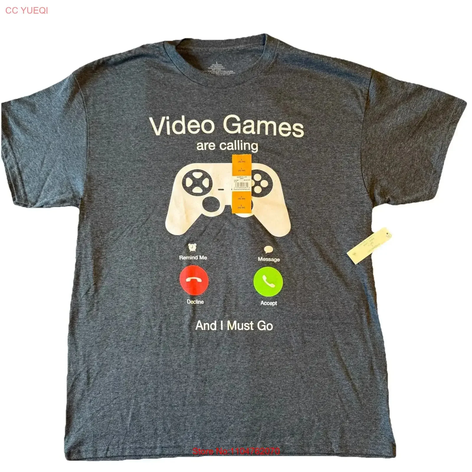 New Video Games are Calling Game Controller Men s T Shirt Size 38 40 MEDIUM vintage Washed Slightly Casual