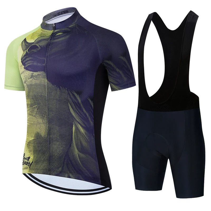 

2026 New Summer Team Men's Short Sleeves Cycling Jersey Set Quick-Dry Mountain Bike Cycling Clothing Triathlon Cycling Suit