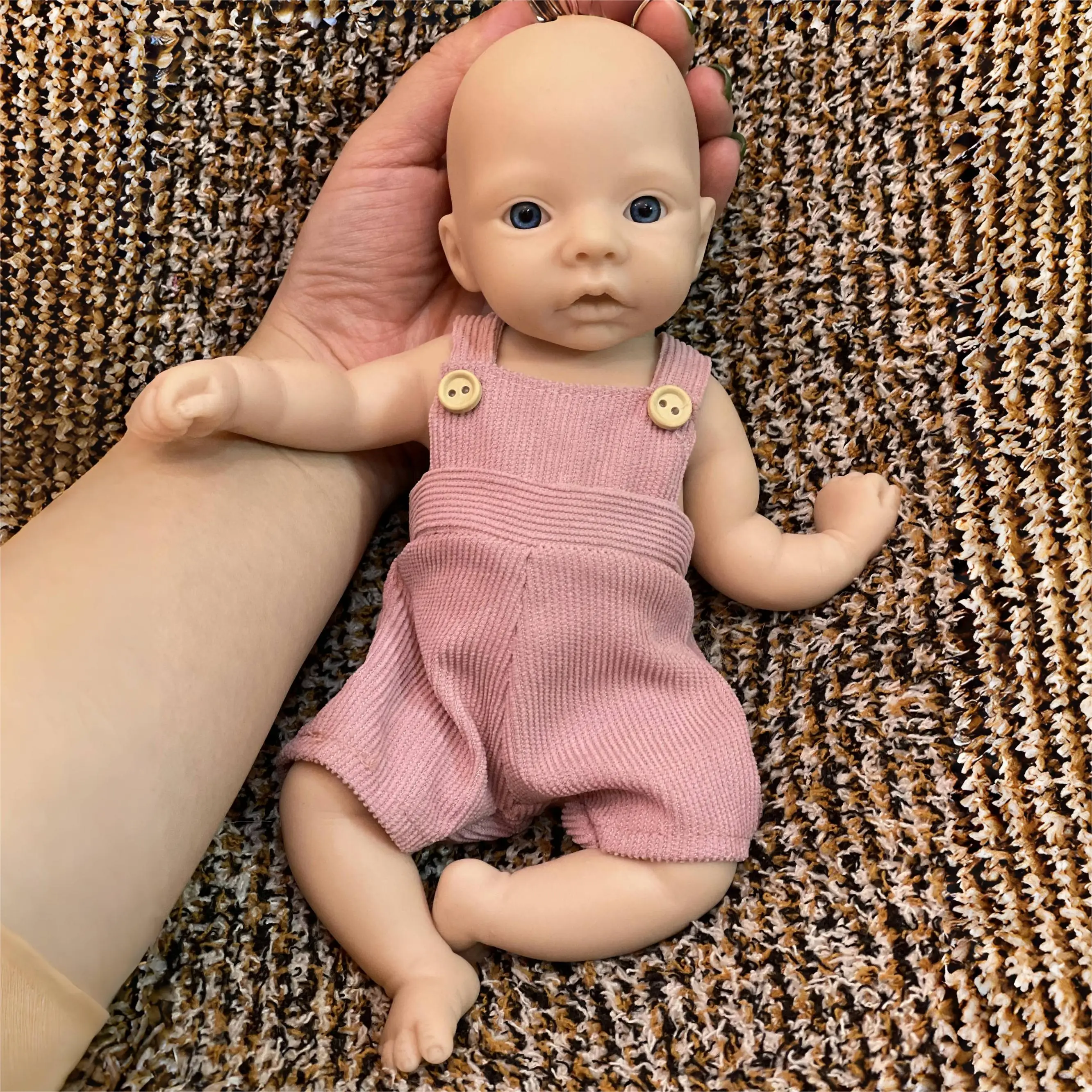 25CM Angel Girl Silicone Bebe Reborn Doll Handmade Painted Full Body Soft Silicone Newborn Baby Doll With Adorable Dress For Kid