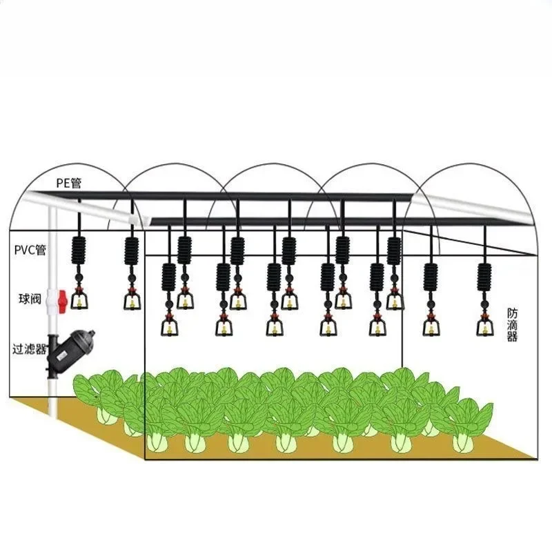 

Outdoor greenhouse agricultural thickened atomizing micro-nozzle outdoor irrigation micro-spray upside down spray full set