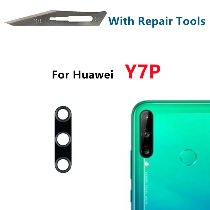 For Huawei Y7A Y9A Y9S Y5P Y6P Y7P Y8P/Y9 2019/Y9 Prime 2019 Rear Back Camera Glass Lens Cover with Adhesive Sticker