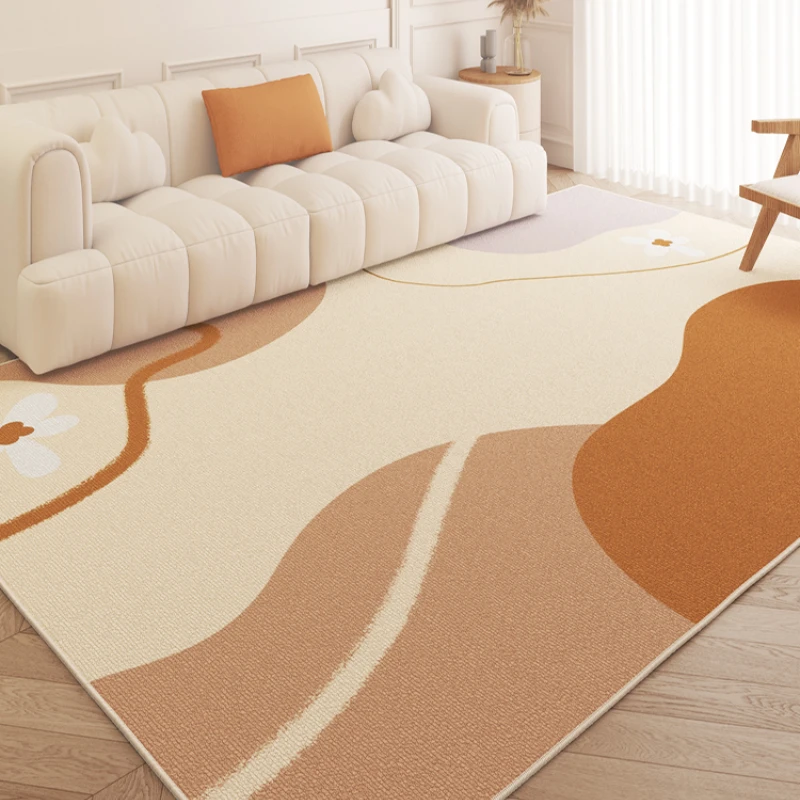 

Modern Minimalist Carpets for Living Room Cream Style Bedroom Decor Plush Rug Fluffy Soft Bedside Carpet Home Washable Floor Mat