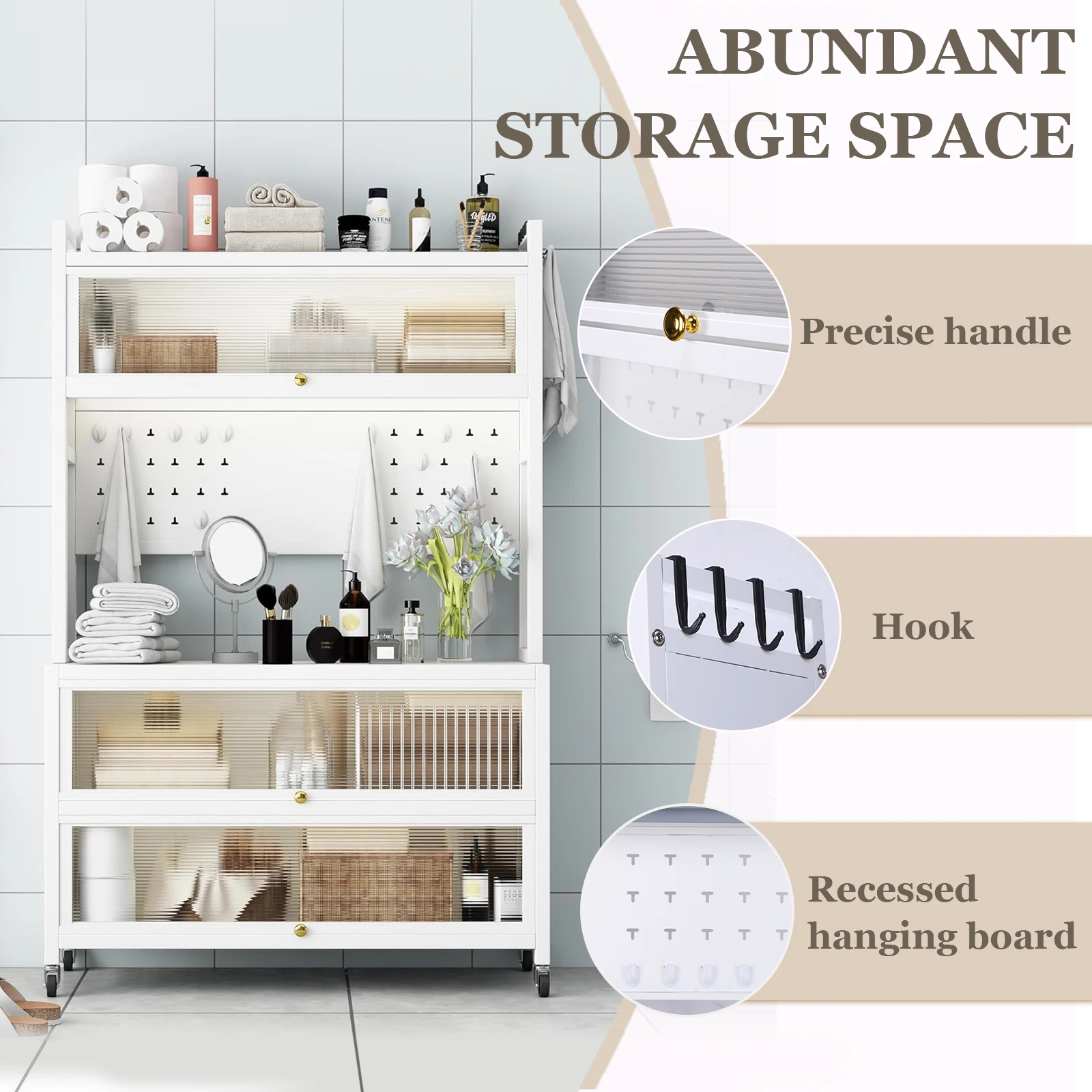 خزائن تخزين المطبخ، رف فرن الميكروويف المقاوم للصدأ، حامل تخزين واسع وقوي، تخزين منزلي #3