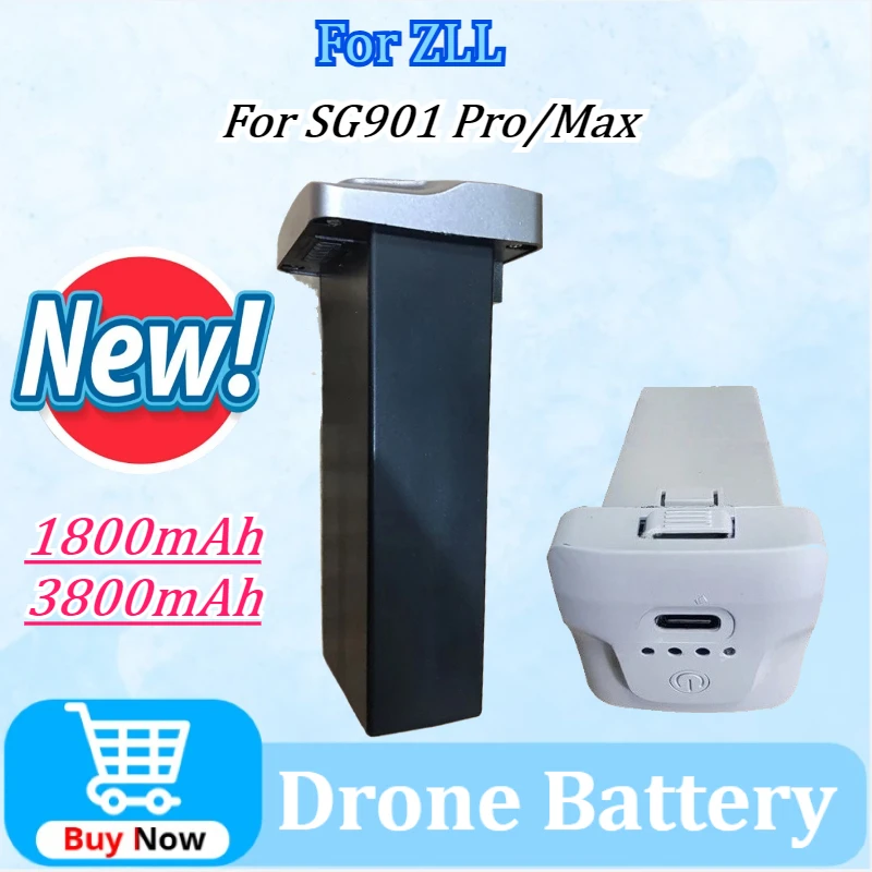 

3.7V 1800mAh/3800mAh 24mins Flight Time Drone Battery For ZLL SG901 Pro/Max Battery Replacement Accessories Part