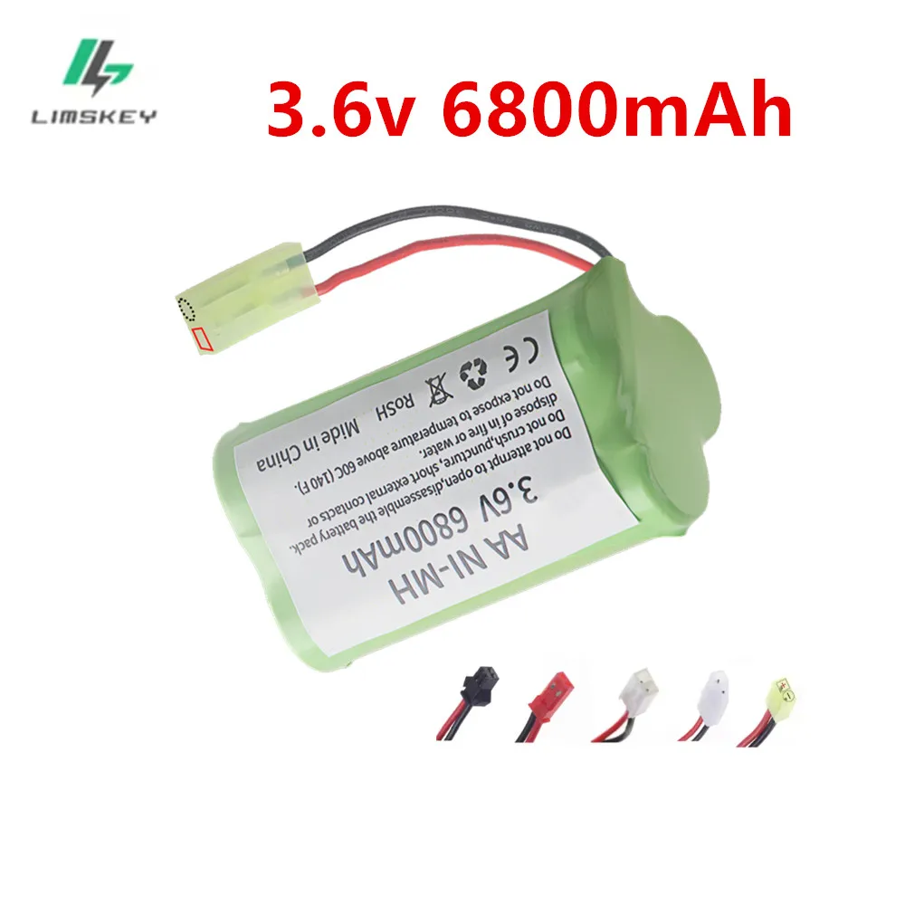 3.6V NI-MH Battery AA 6800mah 3.6V Rechargeable Batteries Pack For Rc Toys Racing Car Trucks Tanks Trains vehicle battery spare