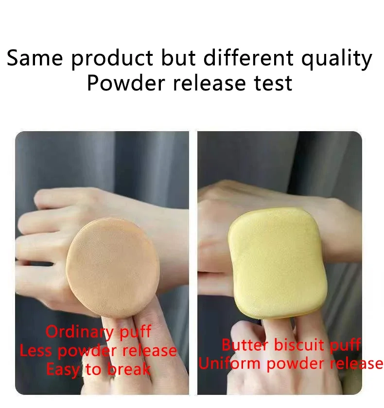 Novo conjunto de esponja espessada e ampliada, pó de maquiagem para base, corretivo de maquiagem para reparar almofada de ar de dedo