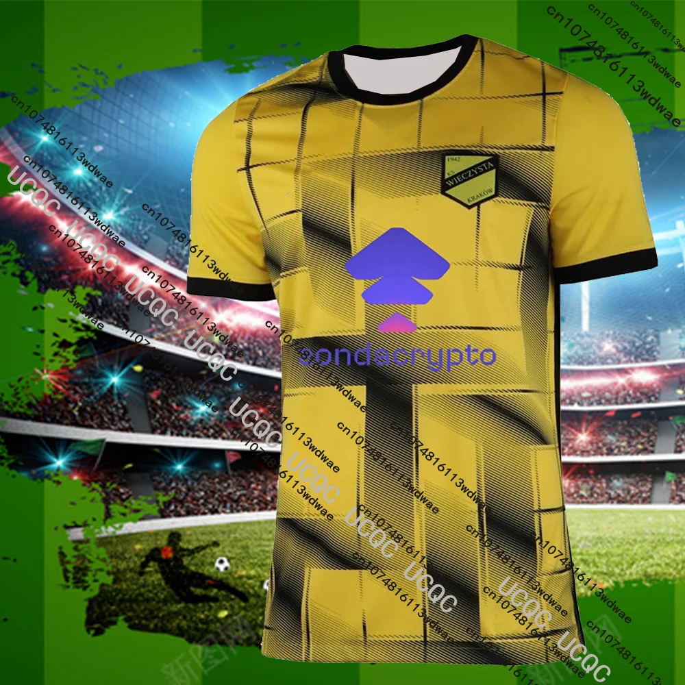 أحدث 26/25 كرة القدم البولندية للرجال لكرة القدم جيرسي بولندا سريعة الجافة ثلاثية الأبعاد تنفس Wieczysta Krakov الحصري مروحة كرة القدم طفل جيرسي #1