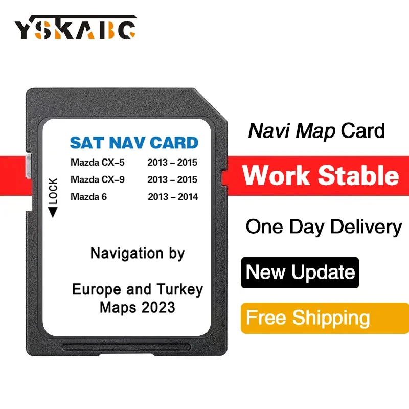 

for Mazda 6 CX5 CX9 2022-2023 Sat Nav Navigation Card Verssion EU Turkey UK GPS Map Version Navi Software Update Memory card