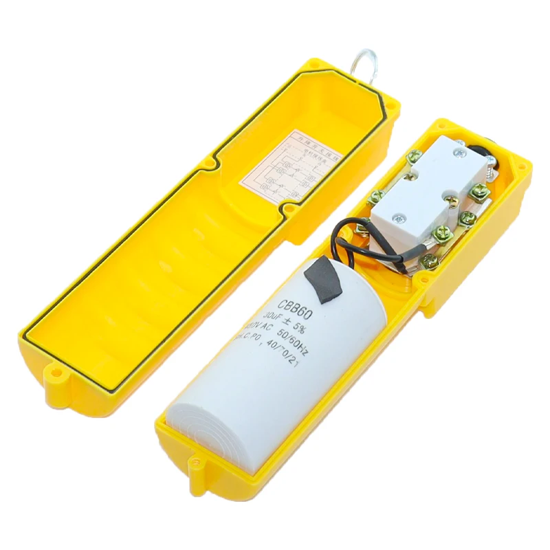 COB-61DR series direct operation rain proof crane control electric hoist up and down switch button with 30UF capacitor