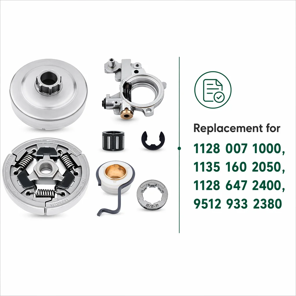 3/8"-7T Clutch Drum Sprocket Rim Oil Pump Kit For Stihl MS380 MS381 MS440 MS441 MS460 MS462 Replace 11286472400 95129332380