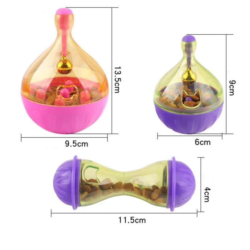 Pet Toy Food Leakage Tumbler Feeder Treat Ball Cute Little Mouse Toys Interactive Toy for Cat Food Slow Feeding Supplies