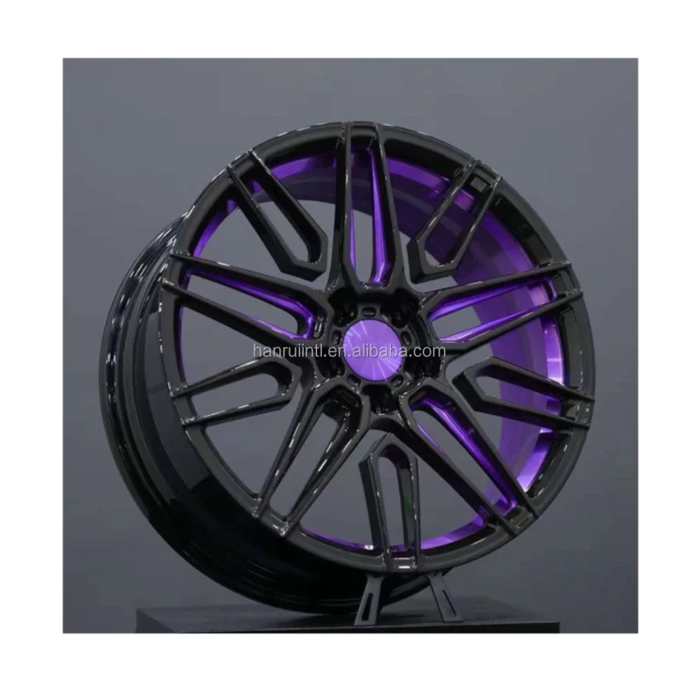 

popular purple monoblock forged wheels 5X112 5X114.3 5X120 for bmw benz audi tesla c8