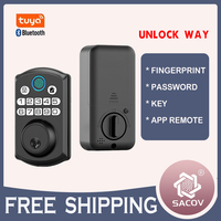 Entry Deadbolt Password Tuya Door Lock Smart Tubular Zinc Alloy Finger Print Door Lock Automatic Intelligent Door Lock