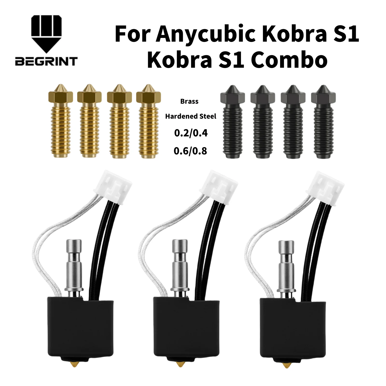 ل Anycubic كوبرا S1 Hotend كوبرا S1 كومبو مجموعة نهاية ساخنة ل Anycubic كوبرا S1 فوهة رأس الطباعة S1C ثلاثية الأبعاد ملحقات الطابعة #1