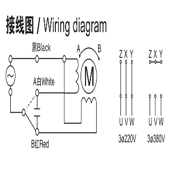 Motor de engranaje de CA más vendido 51K60A-AF potencia 60 velocidades 1300/1600rpm 220V 60W 220v Motor monofásico