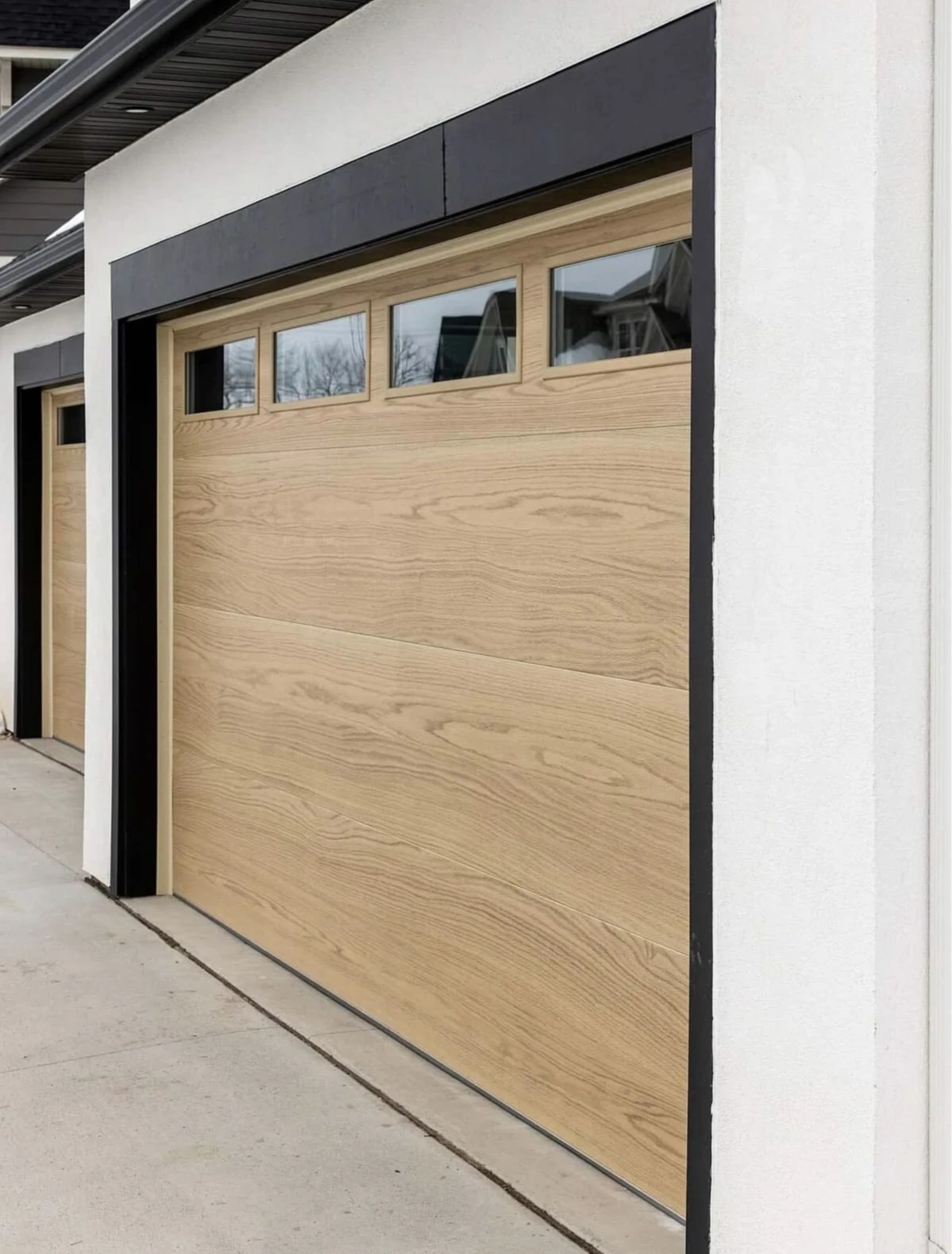

Residential External Doors Thermal Break Wooden Grain Aluminium Garage Door Automatic Roll Up Car Port Anti-theft Garage Doors
