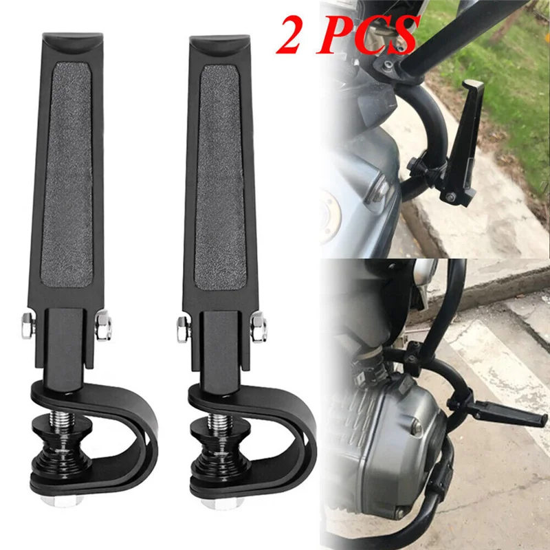 Motorbike Footrest Folding Bumper Footpegs Footpeg Bracket for Harley-Davidson Honda Suzuki B