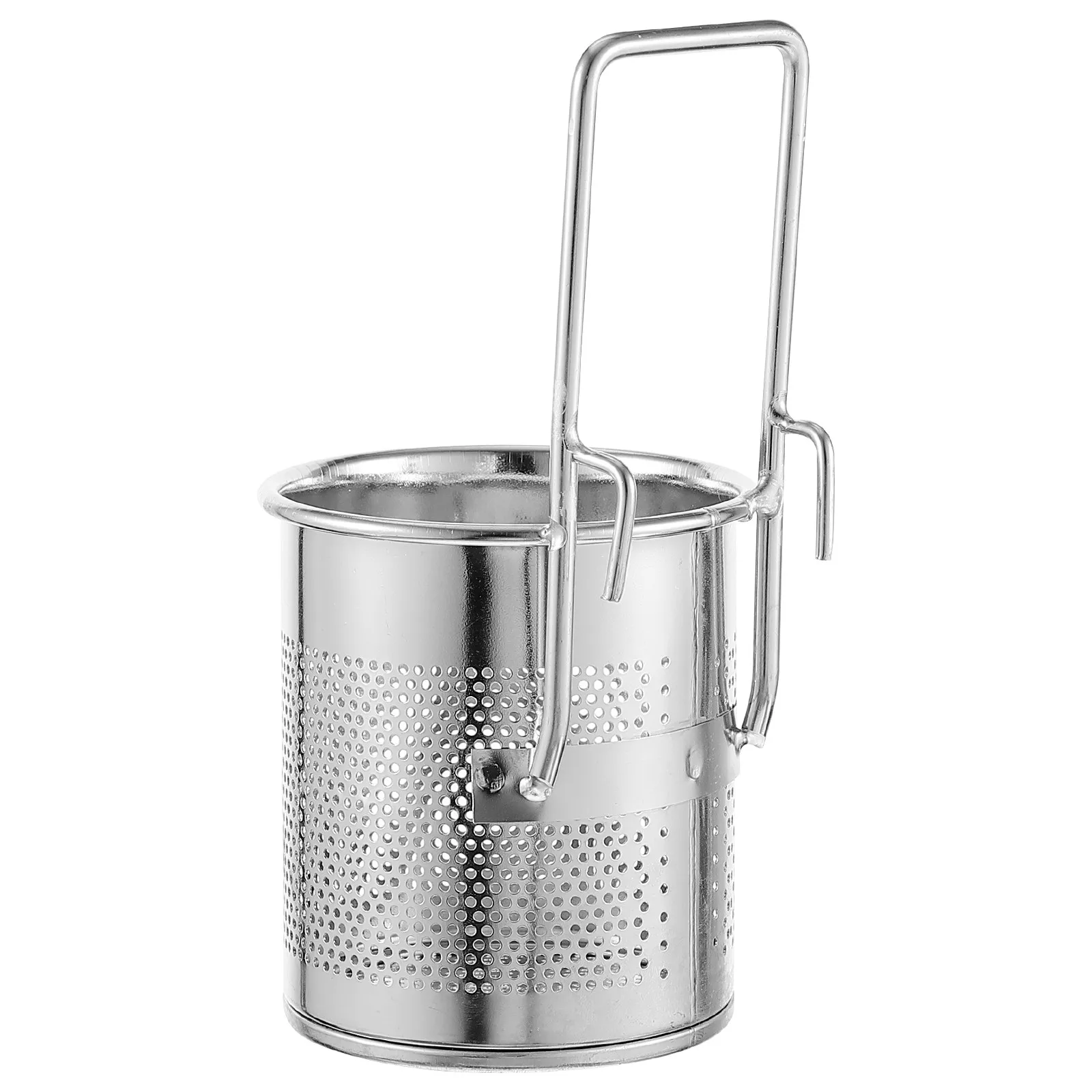 

Маленькая круглая корзина-держатель для хот-пота, многоразовая, для жарки и фритюра, с возможностью крепления к горячей посуде