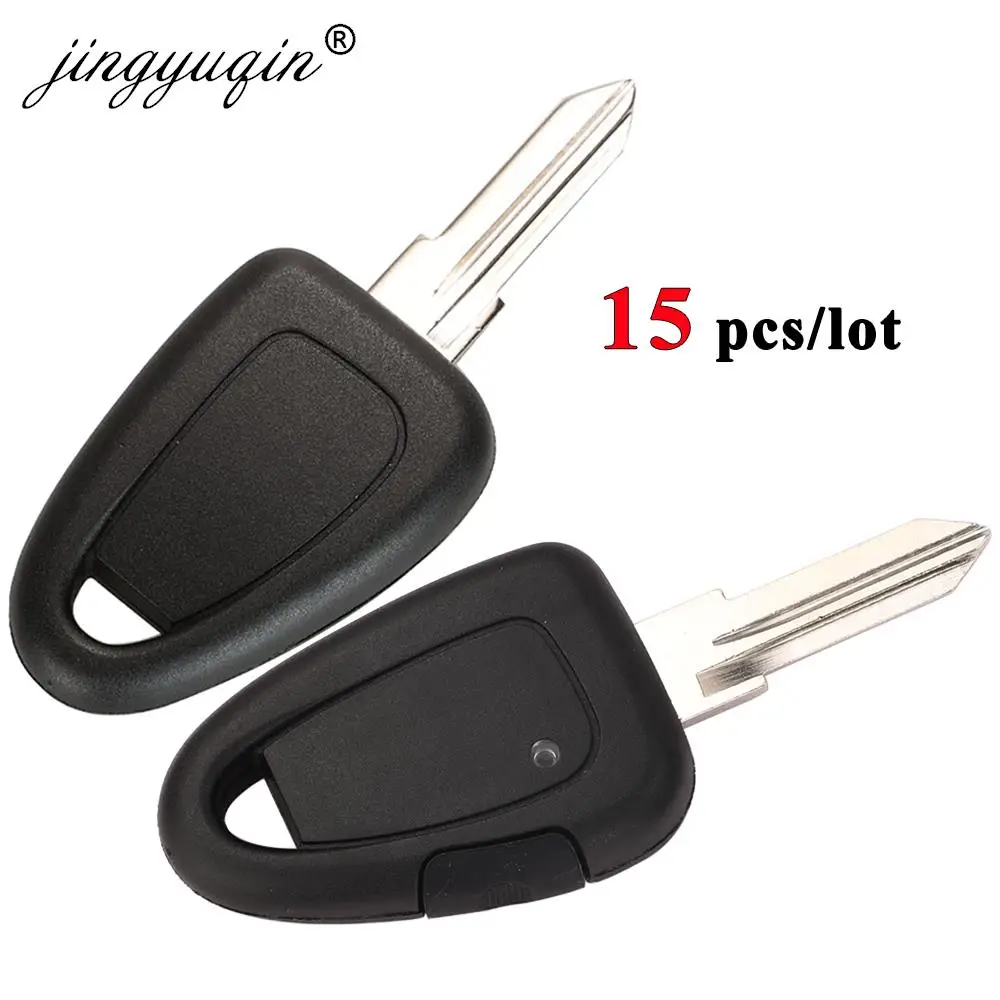 

jingyuqin 15pcs Transponder Car Key Shell For Fiat Iveco Remote Uncut GT15R Blank Blade Case FOB Replacement