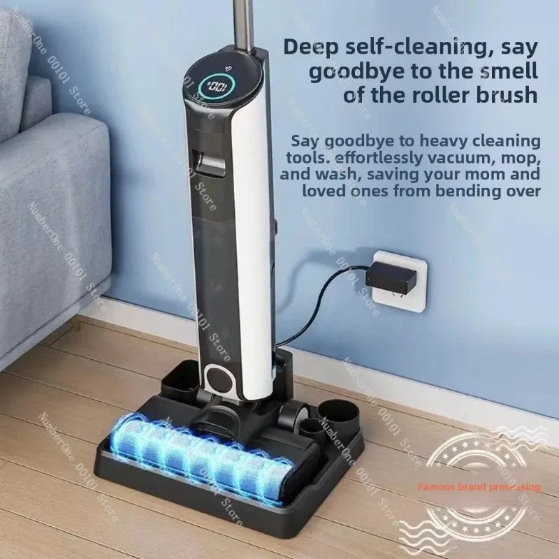 Smart Floor Washer Vacuum Mop All in One Cordless Self Cleaning for Home Sweeping and Mopping
