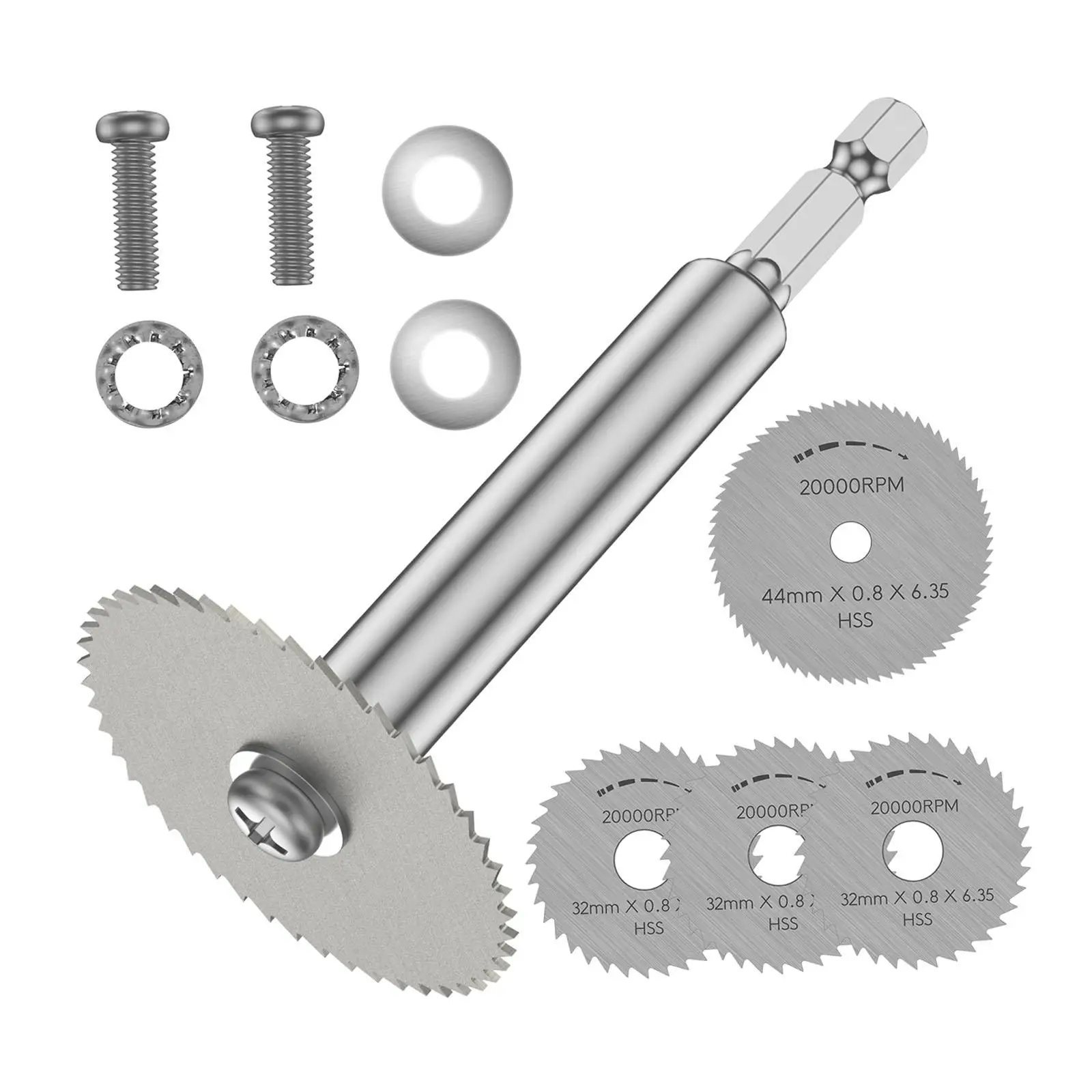 1/4" Hex Shank with 4 Cutting Disc Wheel Blade Multipurpose Sturdy Easily Install for Drill Rotary Tool Inside Pipe Cutter