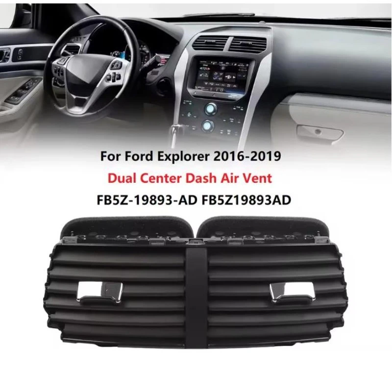 

FB5Z-19893-AD Dual Center Dash Air Vent for Ford Explorer Base Limited Platinum Sport XLT 16-19 Center Dashboard Air Outlet A/C
