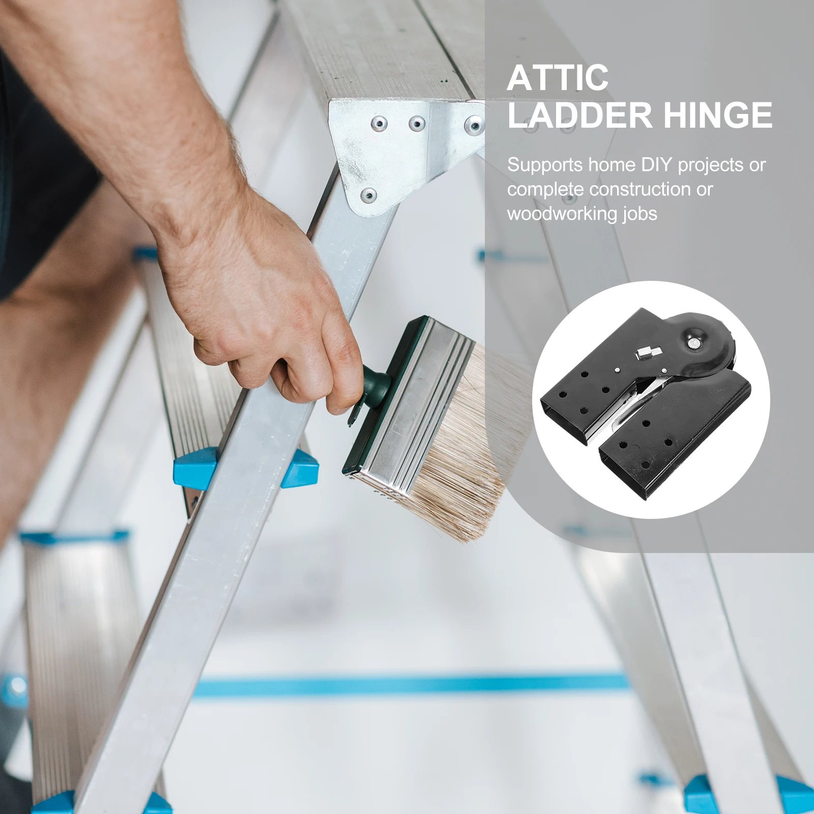

Folding Step Hinge Heavy Duty Aluminum Alloy 55mm Joint Connector Self Closing Attic Ladder Attachment Step Parts Ladder