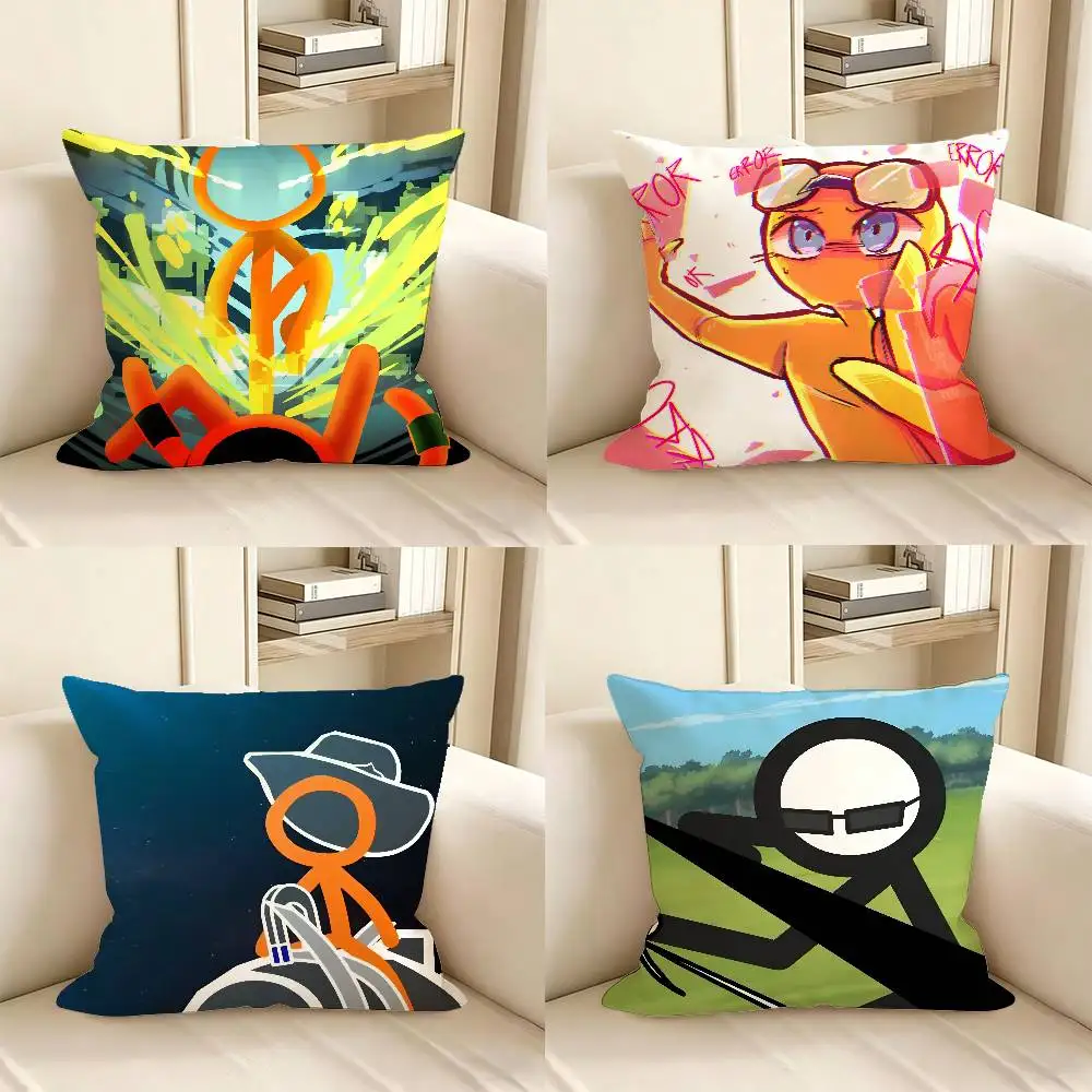 1pc Alan Becker Anime Pillow Case Fashion Square Pillowcase Bedroom Sofa Room Ins Decoration Leisure
