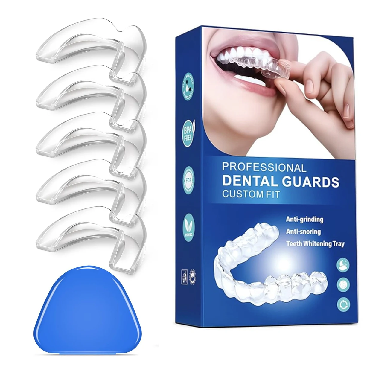 

5pcs/Box Grinding Mouth Guards Teeth Moldable Dental Teeth Night Guard for Adult Stop Teeth Grinding Bruxism Tray