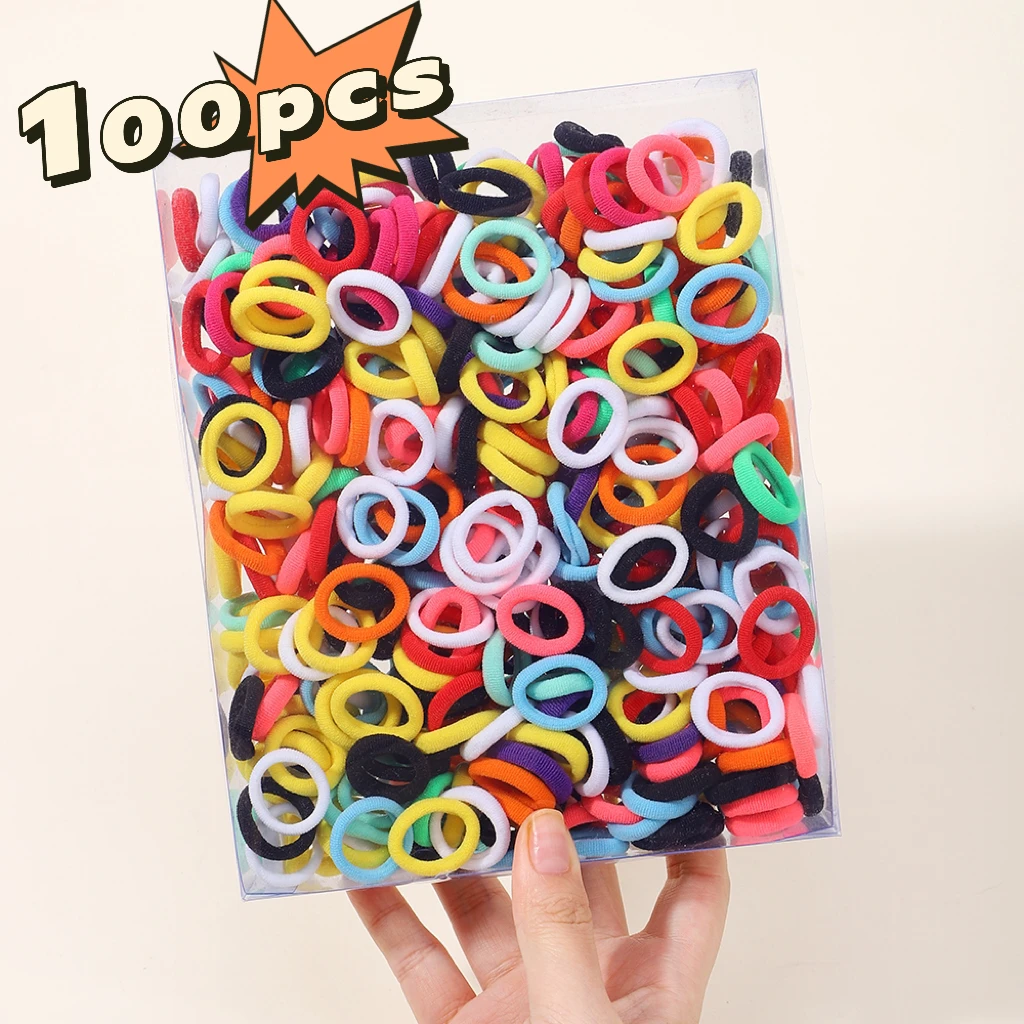 20/50/100pcs Girls Hair Bands for Hair Small Elastic Child Ponytail Holder Rubber Scrunchies Bands Headband Hair Accessories