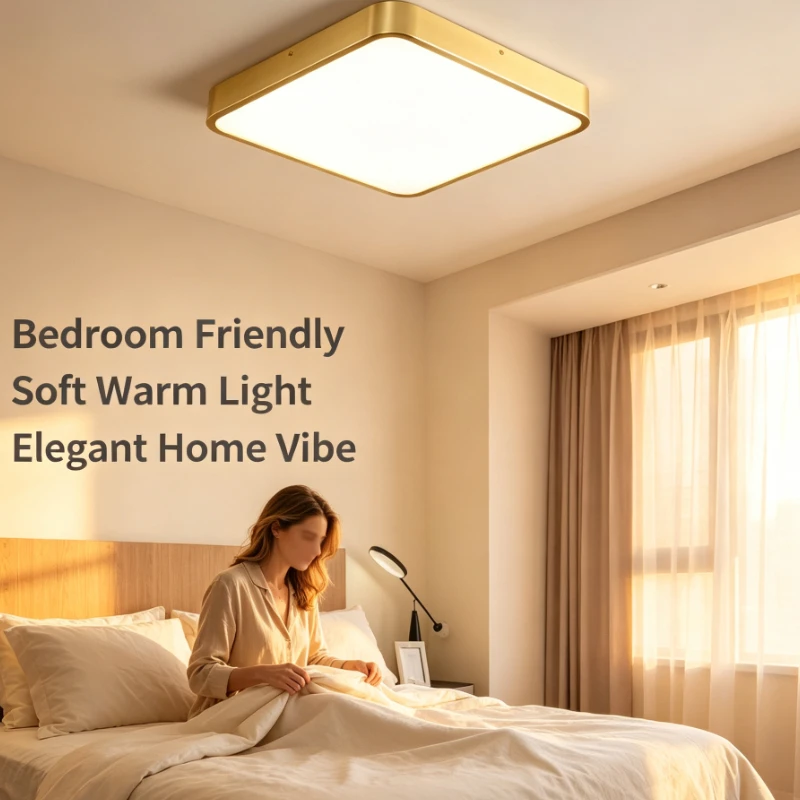 Led Ceiling Lamp With Brass Frame And Alabaster Diffuser For Living Room Hallway Ambient Lighting