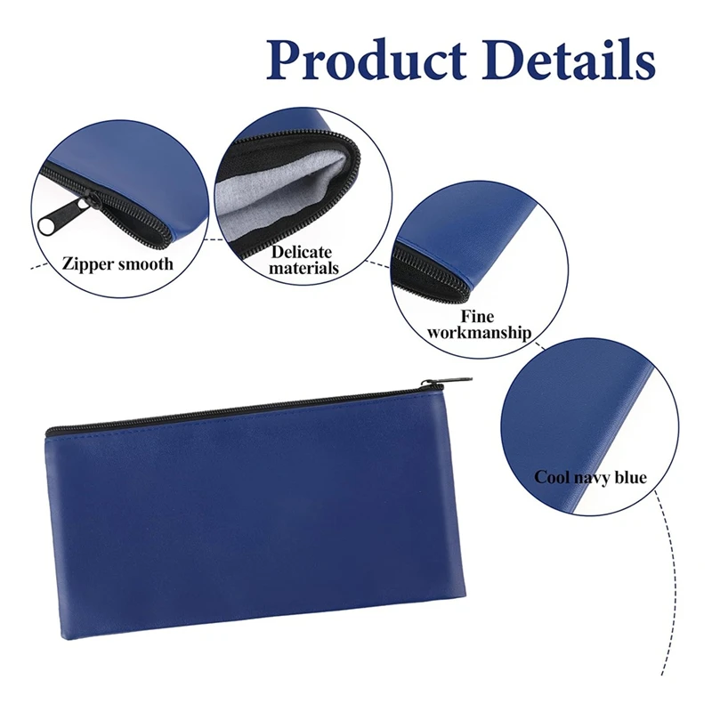 2 шт. мешки для денег с застежкой-молнией, банковские депозитные сумки для денег, органайзер, кошелек для проверки, дорожный мешочек для денег для монет, купюр, косметика