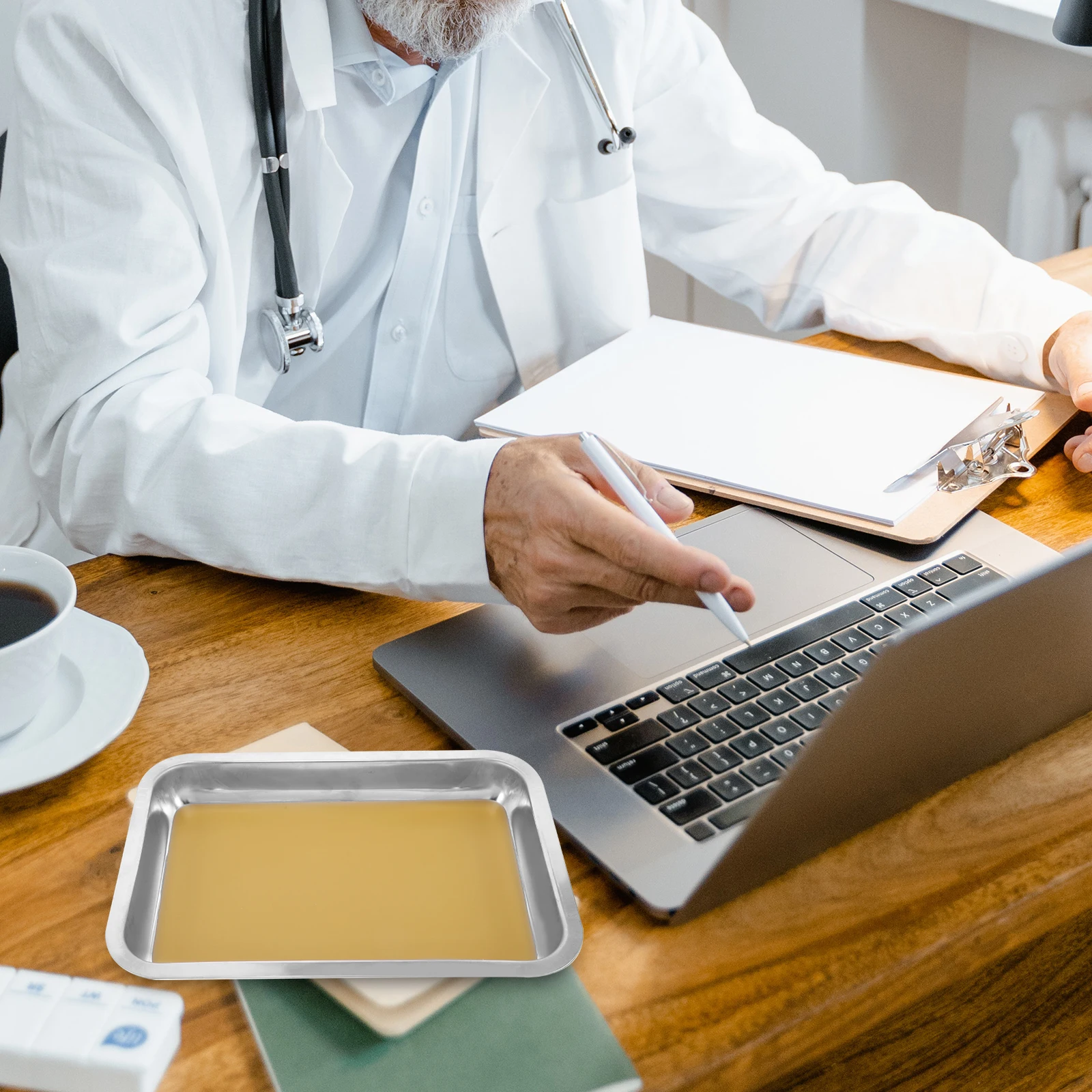 

Stainless Steel Wax Dissection Tray Durable Lab Dissecting Pan Polished Surface Safe Metal Dissection Tool Biological Experiment