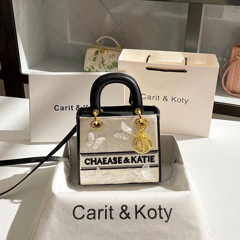 

French-style niche butterfly Lady Dior bag, autumn and winter high-end embroidered handbag