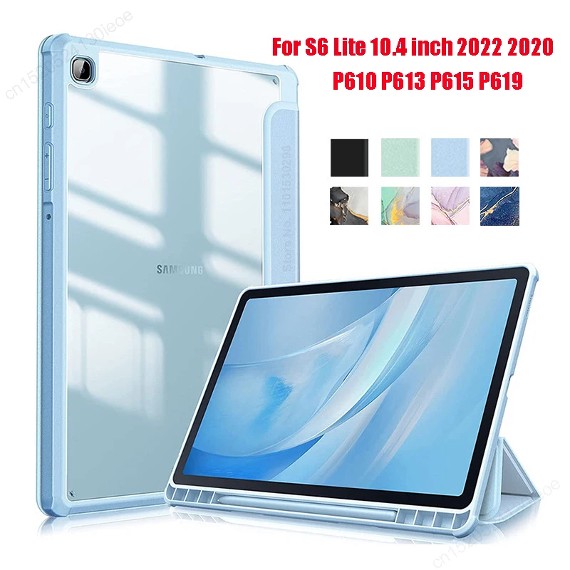 Wstrząsoodporne etui na tablet Samsung Galaxy Tab S6 Lite 10,4 cala 2022 2020 Pokrowiec na tablet Tab S6 Lite P610 P613 z uchwytem na pióro S Pen